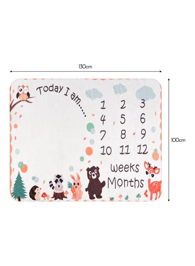 Baby Monthly Milestone Flannel Baby Blanket With 4 Frame - Image 5