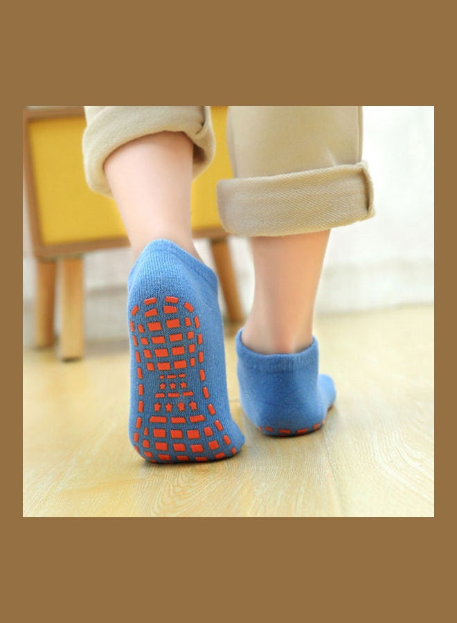 Solid Anti Slip Breathable Socks Coffee/Orange - Image 2