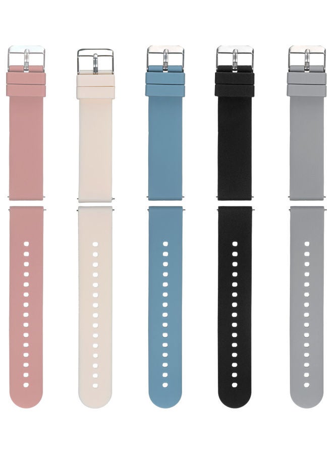 5-Piece Replacement Silicone Bands Multicolour - Image 1