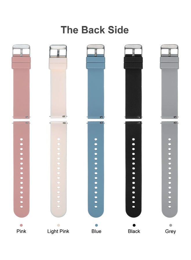 5-Piece Replacement Silicone Bands Multicolour - Image 5