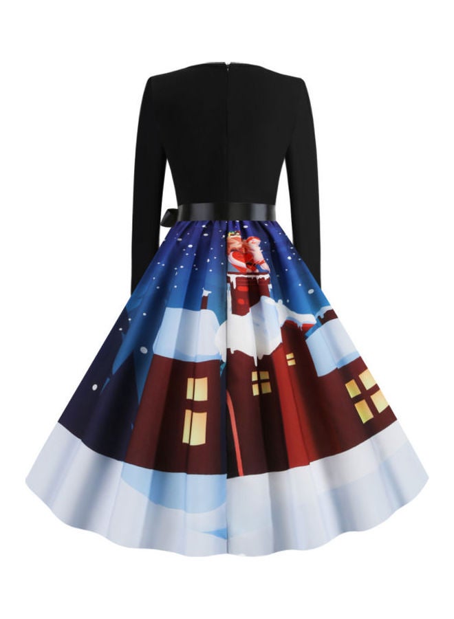 أوتاد فستان عصري للحفلات مزين بطبعة - Image 2