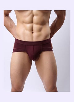 Solid Brief Maroon
