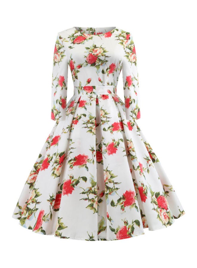 أوتاد فستان عصري مزين بطبعة زهور - Image 1