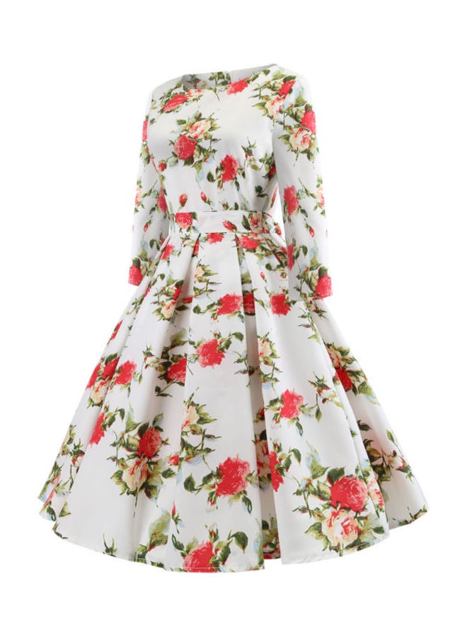 أوتاد فستان عصري مزين بطبعة زهور - Image 3