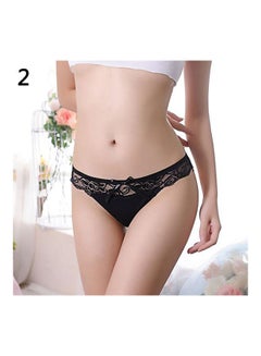 Generic Lace G-string See-Through Underwear Black 