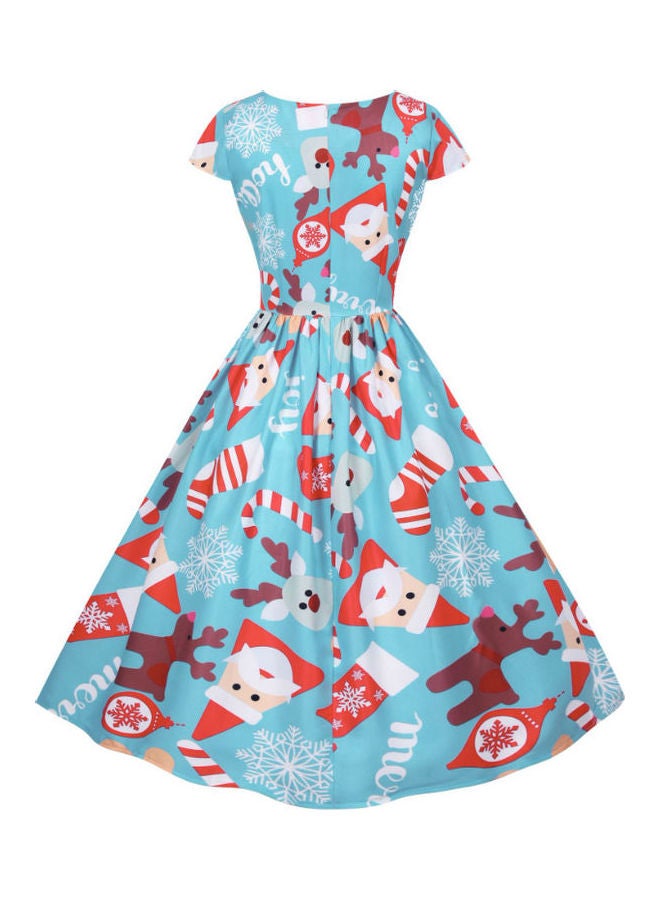 OUTAD Fashionable Printed Dress Multicolour - Image 2