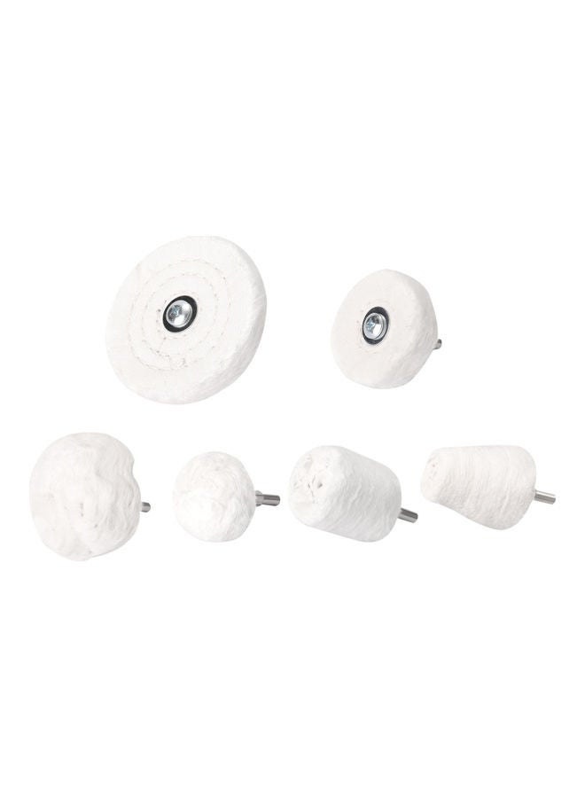 Generic 6-Piece Cloth Polishing Wheel Grinding Head White  - Image 1