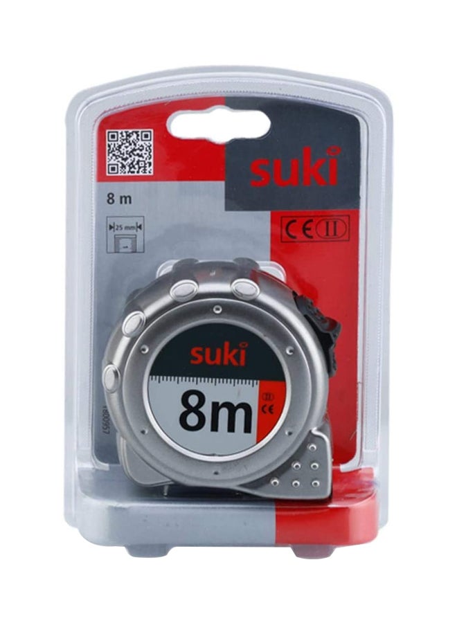 suki Measuring Tape Silver/White/Red 8meter 