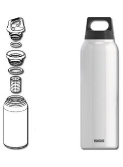 Sigg Stainless Steel Hot & Cold Thermo Flask With Tea Filter White  - Image 3
