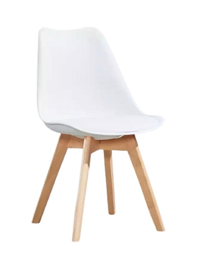 كرسي طعام للزينة أبيض/بيج - Image 1