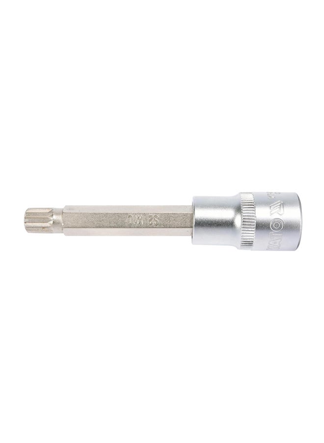 ياتو لقمة مقبس 1/2 بوصة بشريحة M10 100 مم طراز YT-04353 فضي  - Image 2