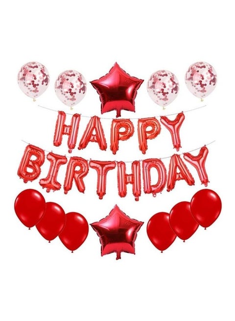 25-Piece Happy Birthday Party Balloon Set