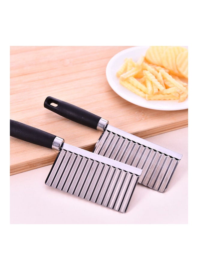 Stainless Steel Crinkle Wavy Slicer Silver/Black  - Image 3