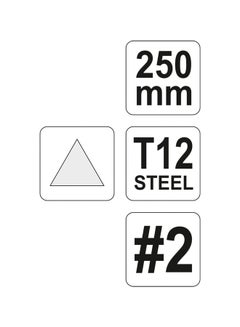 Steel File Tri-Angle 2# 250mm YT-6230 Orange/Black/Grey - v1622789780/N22423941A_2