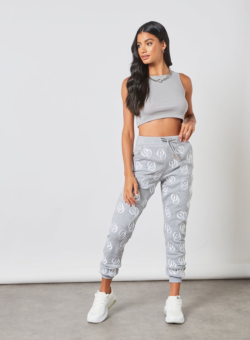 ODOLLS COLLECTION - Embroidered Joggers Grey - Image 1