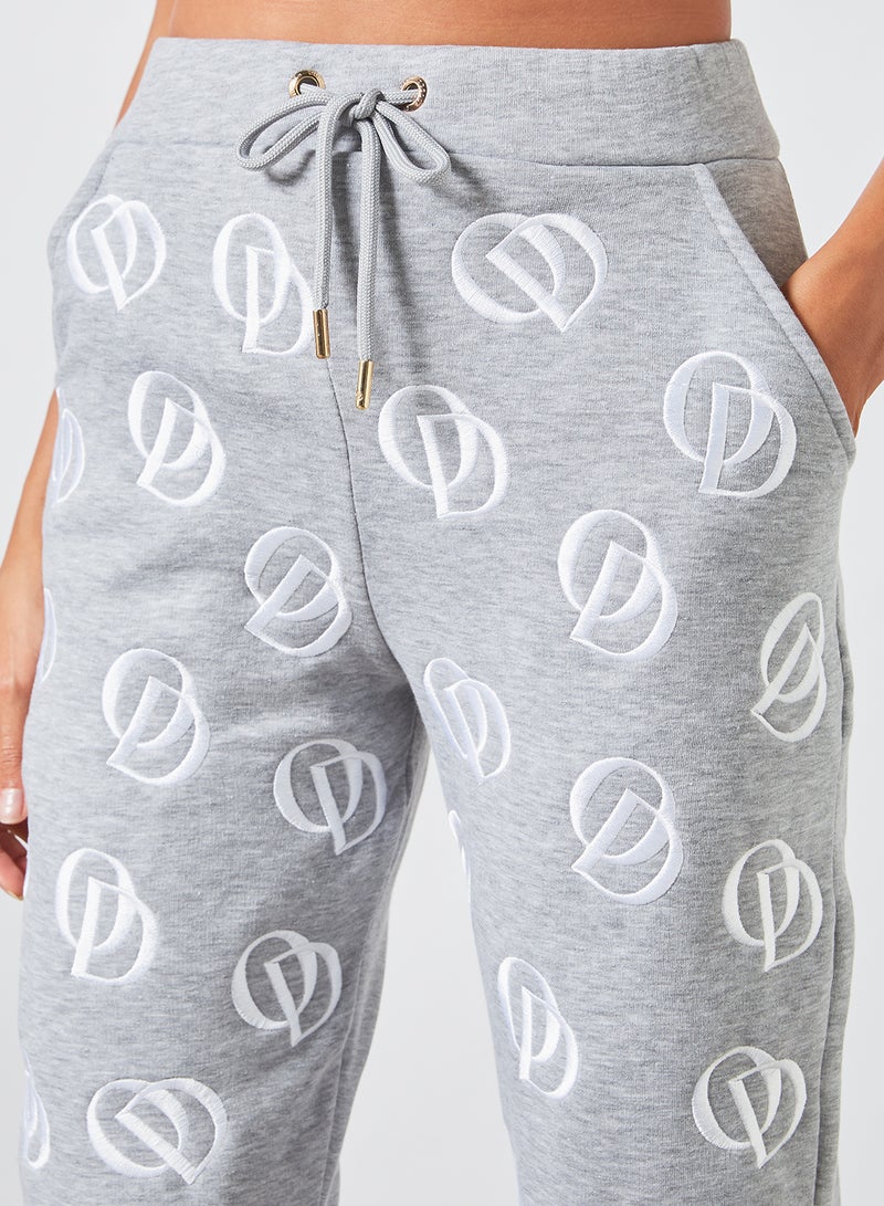 ODOLLS COLLECTION - Embroidered Joggers Grey - Image 1