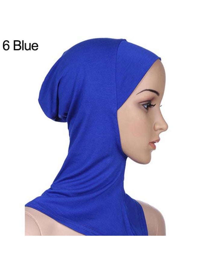 Full Cover Inner Hijab Cap Blue - Image 1