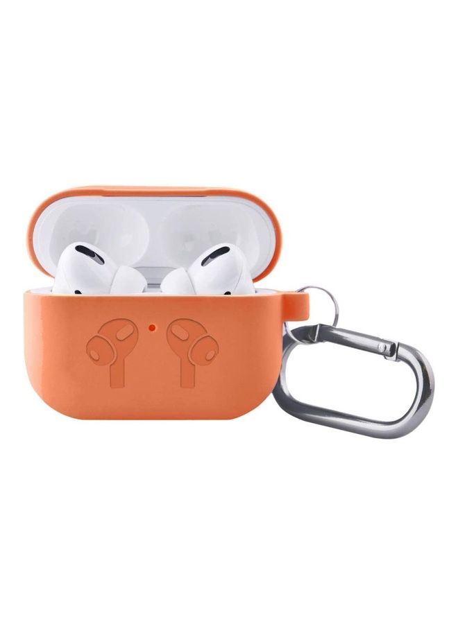 أي سي إس غطاء حماية واق مُزود بمشبك لسماعات أبل آيربودز برو برتقالي