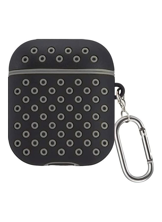 ICS Protective Case Cover with Clip for Apple AirPods 1 and 2 Black/Grey - Image 1