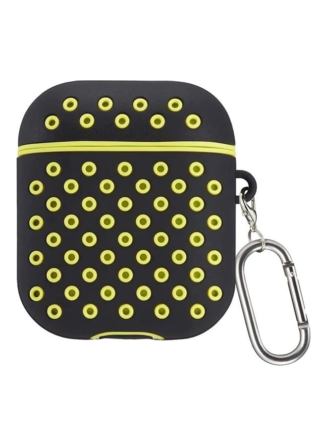 أي سي إس غطاء حماية واق مزود بمشبك لسماعات آيربودز 1 و2 أسود/أصفر - Image 1