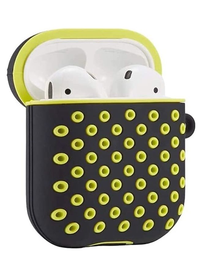 أي سي إس غطاء حماية واق مزود بمشبك لسماعات آيربودز 1 و2 أسود/أصفر - Image 2
