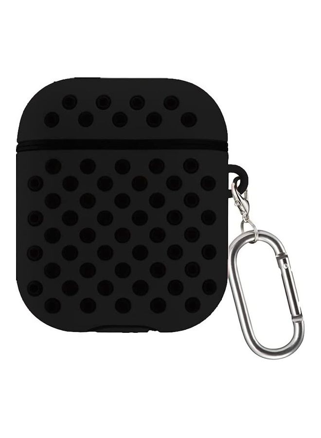 ICS Protective Case Cover with Clip for Apple AirPods 1 and 2 Black - Image 1