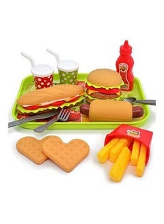 Generic 18-Piece Tableware Fast Food Pretend Play Set  - Image 1