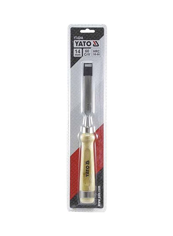 Yato Double Blister Chisel With Wooden Handle Silver/Beige - Image 2