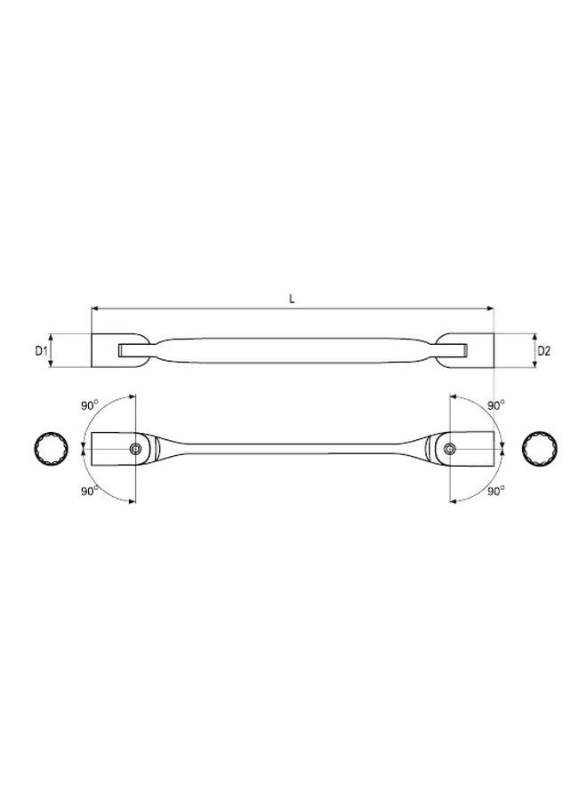 Yato Double Flexible Socket Wrench Silver - Image 2