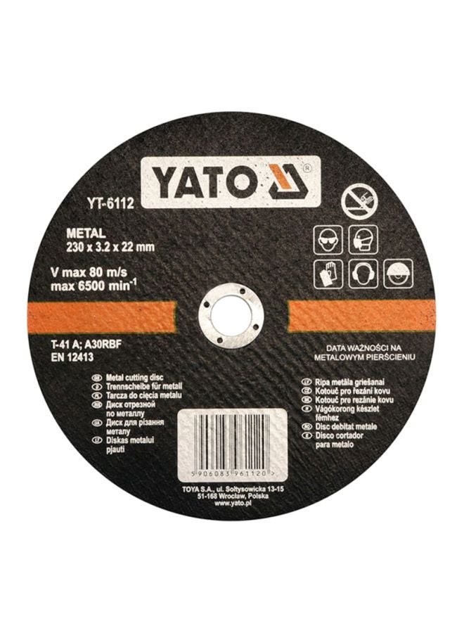 Yato Metal Cutting Disc Black
