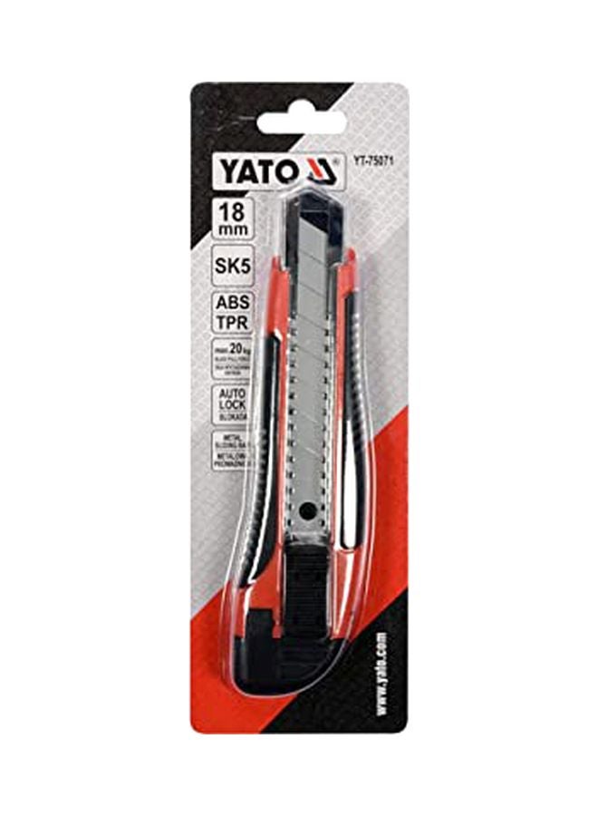 ياتو سكين متعدد الاستخدامات مقاس 18 مم من معدن SK2 طراز YT-7509 أسود/ فضي/ برتقالي - Image 2