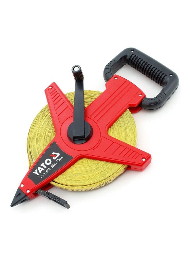 Yato Measuring Tape 50Mx13mm Fibre Glass Blade Open Type YT-71556 Orange/Yellow/Black 0.013x50meter  - Image 2
