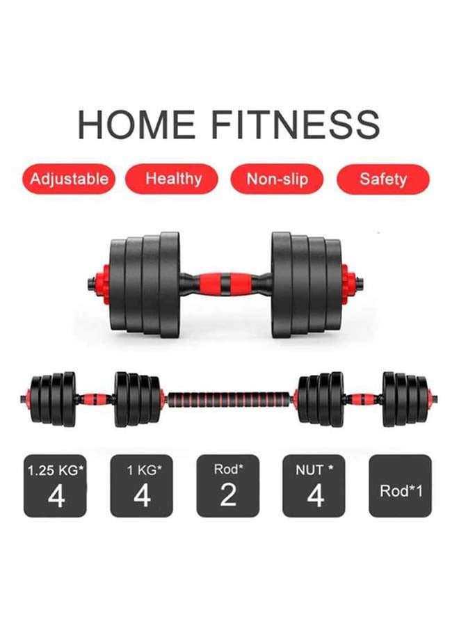 Generic Dumbbell Set with Barbell Connecting Rod, 2021 New Model with longer 50cm Barbell Rod, Set for Body Workout, Home Workout, Gym 20kg 20kg - Image 1