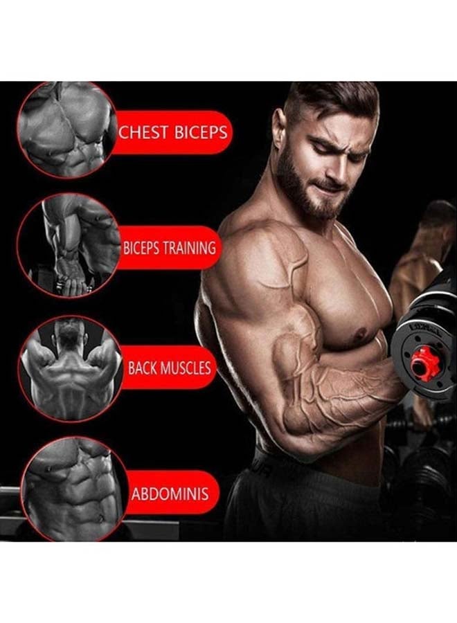 Generic Dumbbell Set with Barbell Connecting Rod, 2021 New Model with longer 50cm Barbell Rod, Set for Body Workout, Home Workout, Gym 20kg 20kg - Image 2