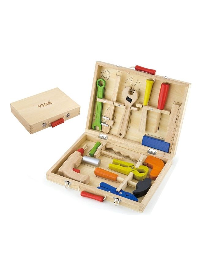 Viga 12-Piece Wooden Tool Box Set - Image 1
