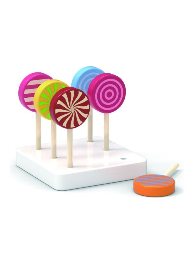 Viga 6-Piece Coloured Wooden Lollipops Set  - Image 1