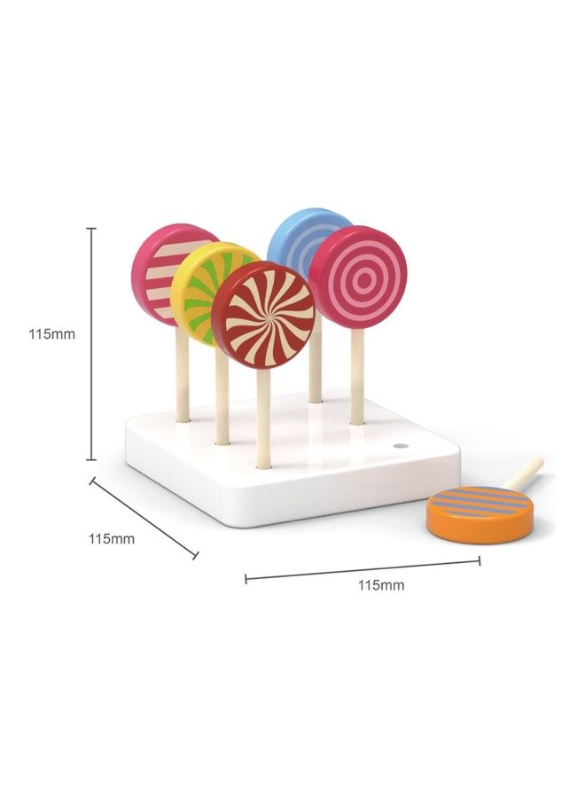Viga 6-Piece Coloured Wooden Lollipops Set  - Image 4