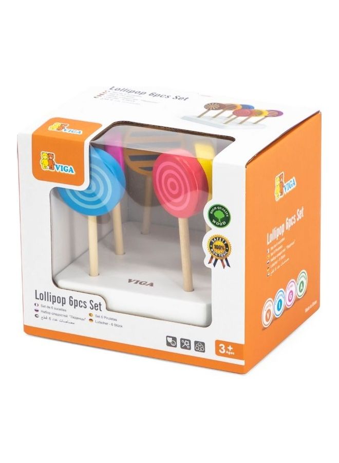 Viga 6-Piece Coloured Wooden Lollipops Set  - Image 5