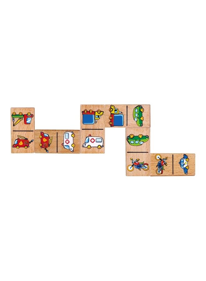 Viga Wooden Dominoes-Vehicle Play Set  - Image 1