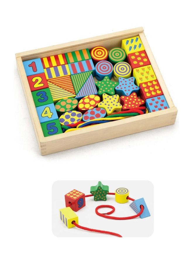 Viga Wooden Lacing Blocks Toy  - Image 1