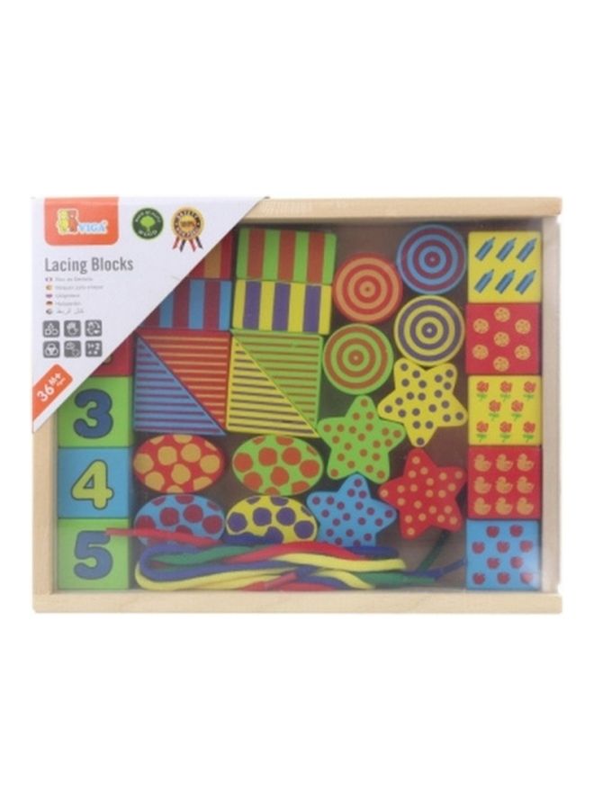 Viga Wooden Lacing Blocks Toy  - Image 3