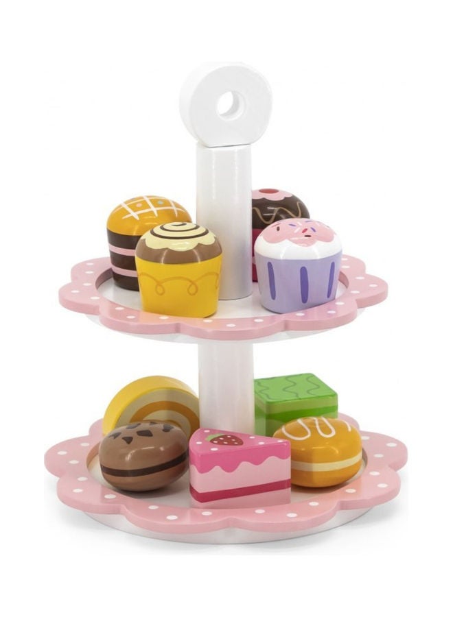 Viga Wooden Platter With Cupcakes and Cakes - Image 3