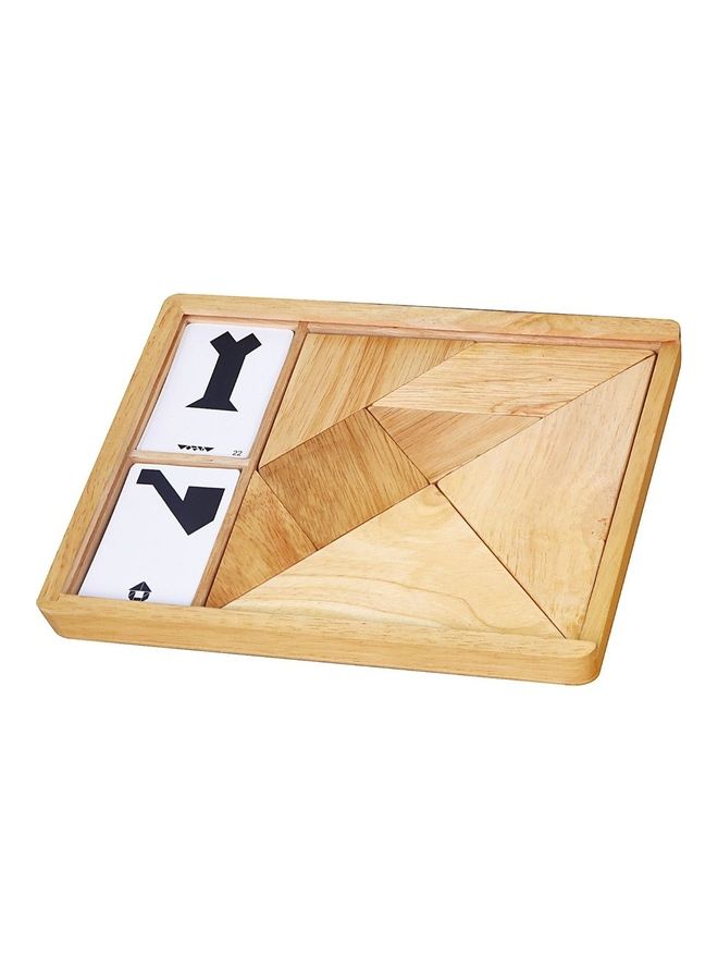 Viga Wooden Tangram Puzzle Set Brainteaser Educational Children's Kids Toy Game - Image 1