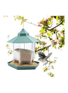 Hanging Bird Food Container Green/Clear 23 x 18 x 11.5cm - v1622796924/N47975323A_1