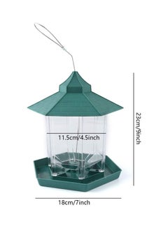 Hanging Bird Food Container Green/Clear 23 x 18 x 11.5cm - v1622796924/N47975323A_2