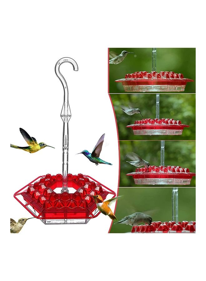 XiuWoo - Hummingbird Hanging Feeder Red/Clear - Image 1