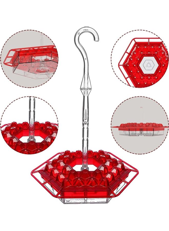 XiuWoo - Hummingbird Hanging Feeder Red/Clear - Image 1