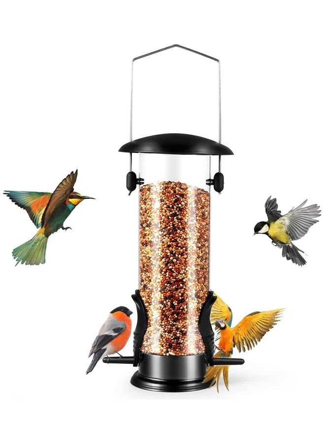 XiuWoo Outside Hanging Bird Feeder Black/Clear - Image 1
