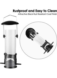 XiuWoo Outside Hanging Bird Feeder Black/Clear  - Image 3
