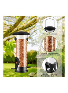 XiuWoo Outside Hanging Bird Feeder Black/Clear  - Image 4